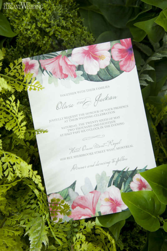 Tropical Wedding Invitation Ideas