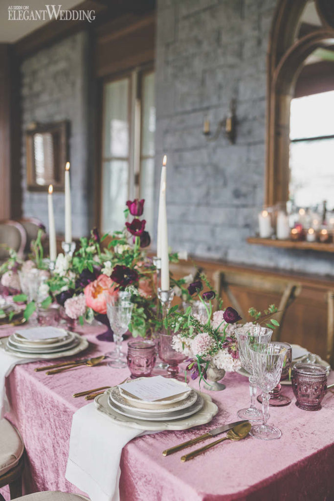 Velvet Wedding Table Linens
