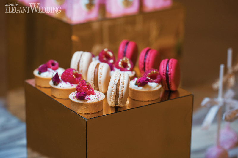 pink wedding theme desserts