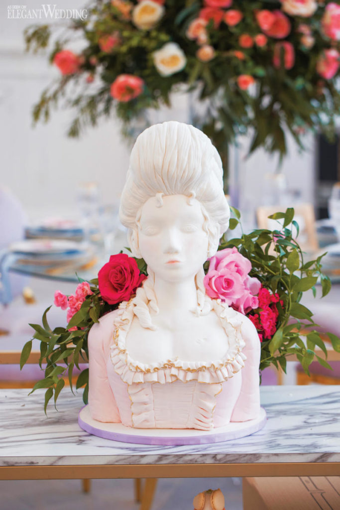 pink wedding cake idea
