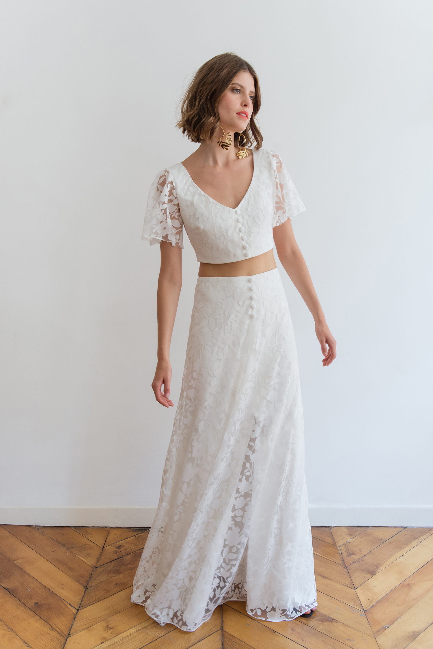 aurelia Hoang 2 piece wedding dress