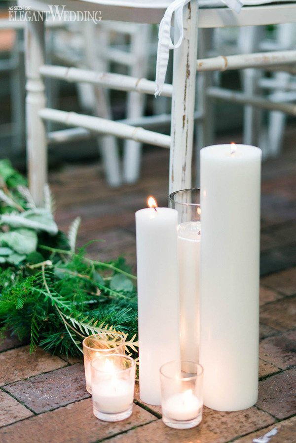 garden wedding theme candels