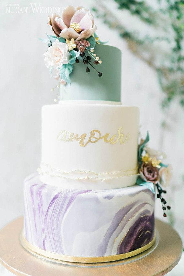 garden wedding theme wedding cake