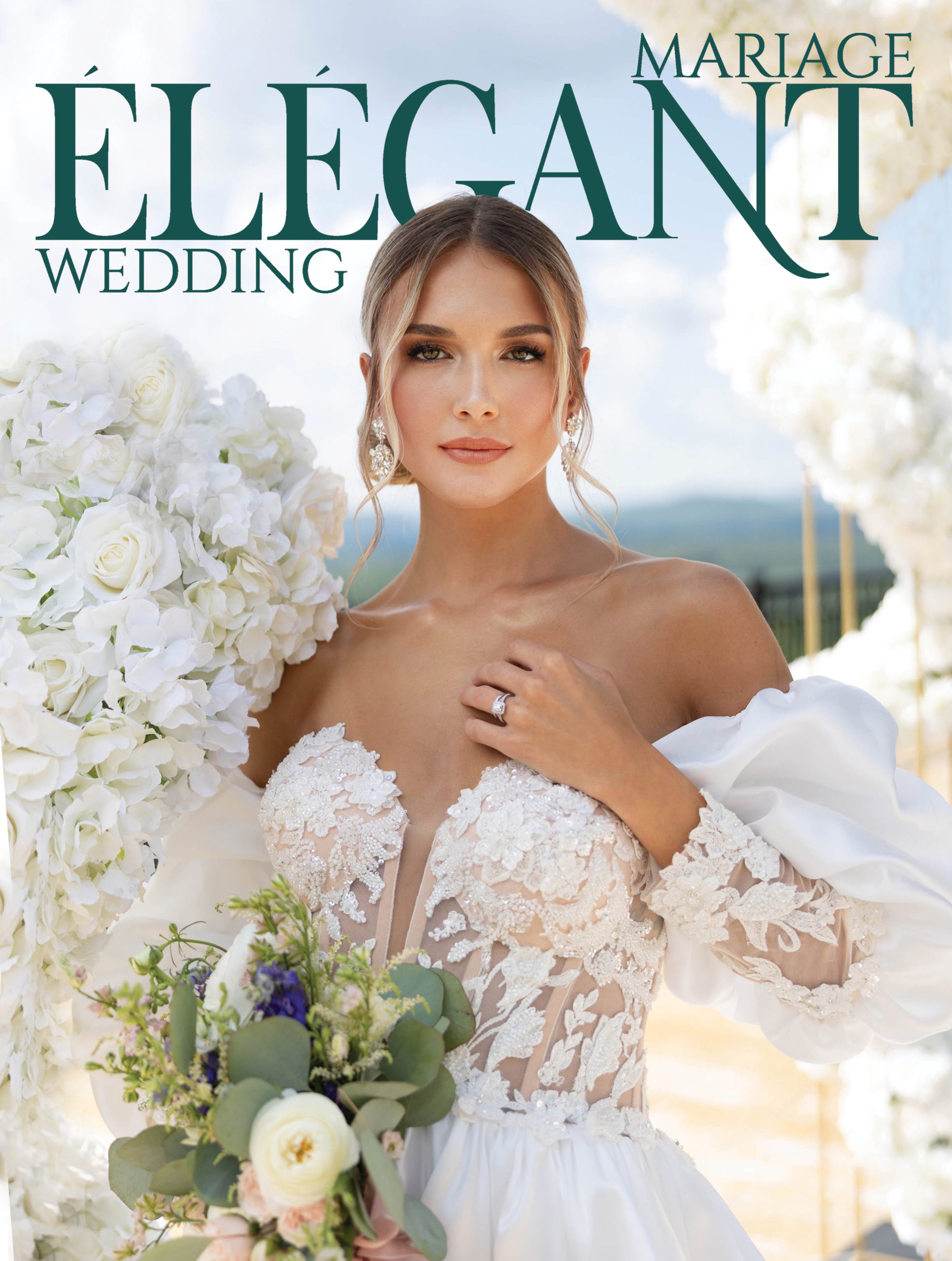 mariage élégant, elegant wedding magazine cover