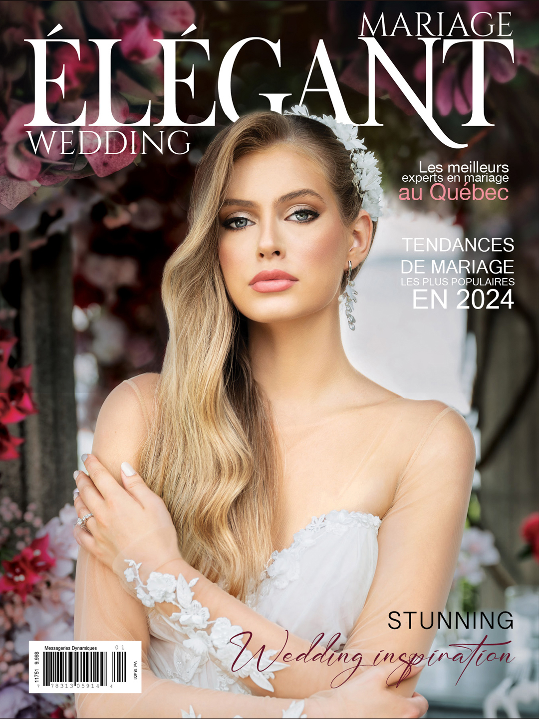 elegant wedding magazine cover 2024