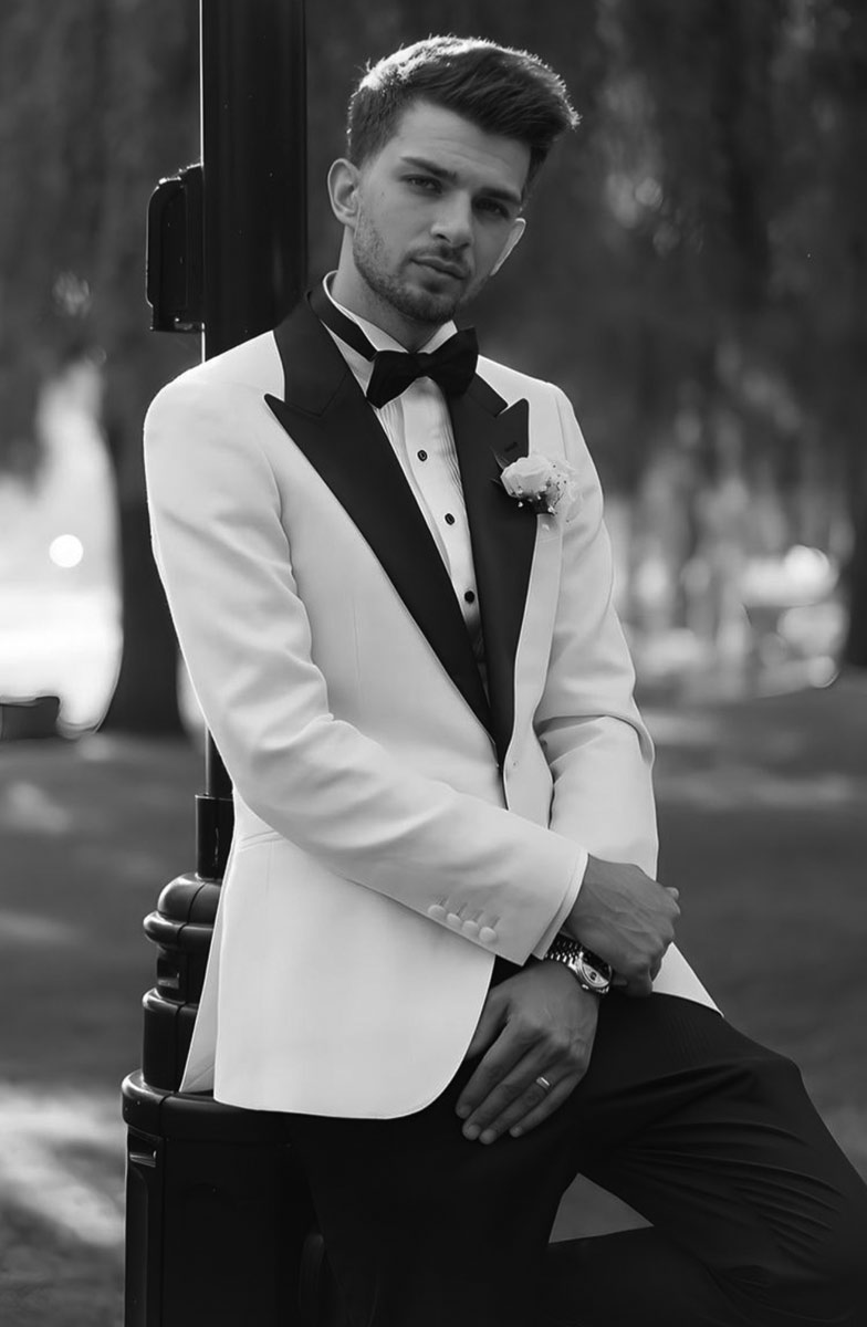 bobillier bespoke white and black tuxedo