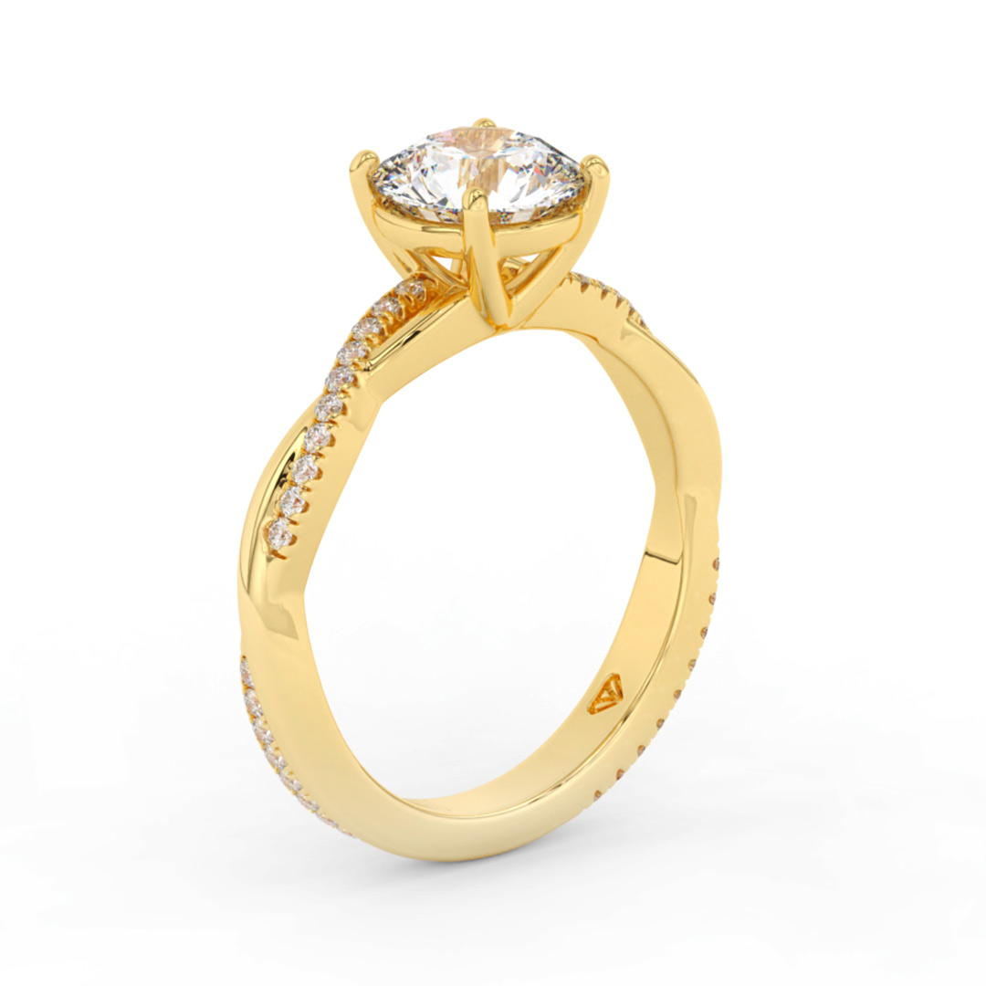 yellow gold diamond ring